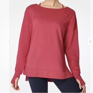 Sweaty Betty Women’s After Class Sport Pullover Sweatshirt-Size M-Tayberry Pink